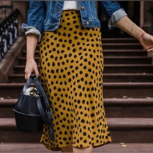 Leopard Print Midi Skirt